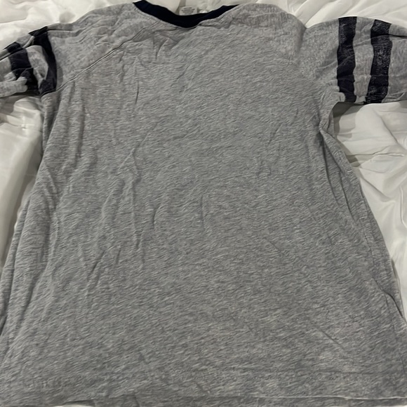 Gymboree boys gray football graphic ringer long sleeve t shirt - Picture 2 of 5